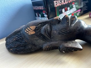 Busto Africano Tallado a Mano Ébano