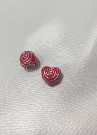 Pandora Charm Corazón y Rosa Florecida
