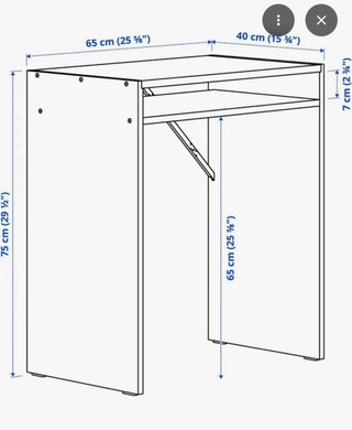 Mesa de estudio Ikea Torald blanca
