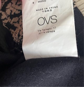 Tubino OVS nero con fantasia oro