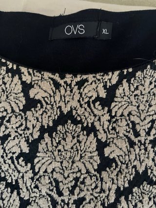 Tubino OVS nero con fantasia oro