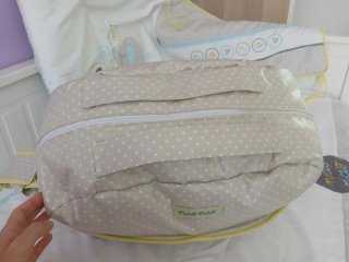 Ropa de  cuna elefantes bordados