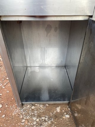 mueble de desbarazado de acero inoxidable