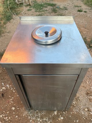 mueble de desbarazado de acero inoxidable