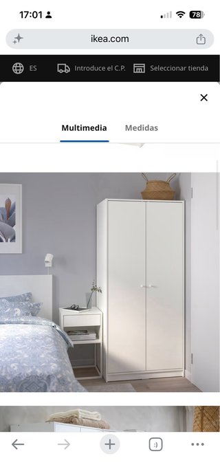 Armario Ikea KLEPPSTAD Blanco