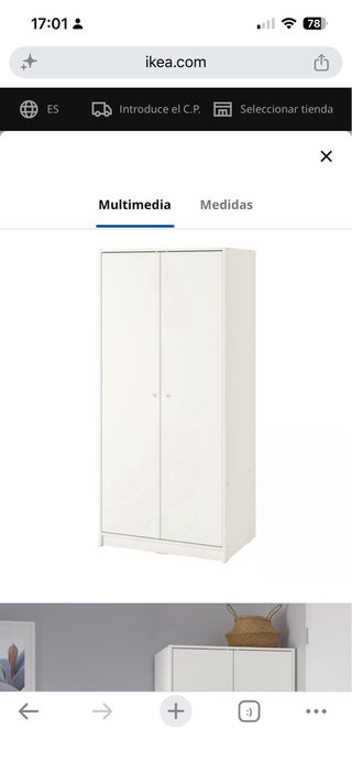 Armario Ikea KLEPPSTAD Blanco