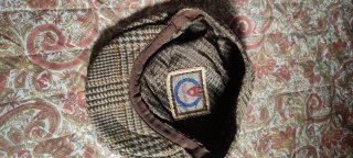 Gorra cuadros pardo marrón