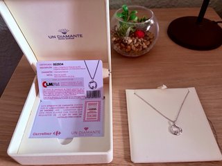 Collar Plata 925 con Diamante Natural