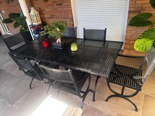 Mesa y 6 Sillas de Jardín de diseño