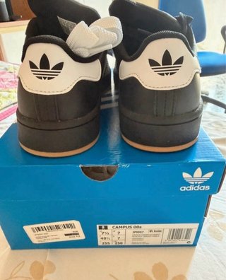 Adidas Campus Pelle Nero Bianco