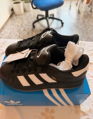 Adidas Campus Pelle Nero Bianco