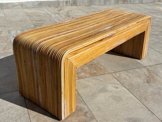 Banco / Mesa Auxiliar Caña Bambú