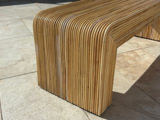 Banco / Mesa Auxiliar Caña Bambú