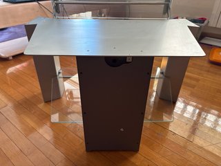 Mueble TV Metal y cristal amovible