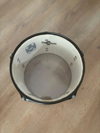 Tom de batería acústica blanco
