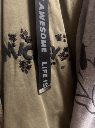 Abrigo Desigual kaki con mangas Mickey XL