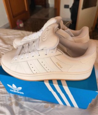 Adidas Campus Pelle Bianca