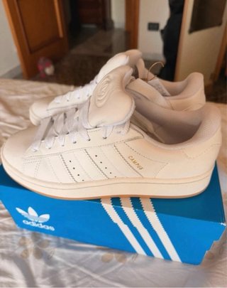 Adidas Campus Pelle Bianca