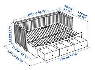 Sofá Cama IKEA HEMNES Blanco