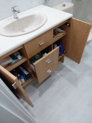 Mueble de baño madera 90cm