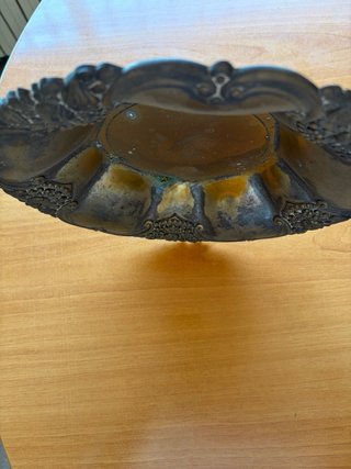Plato decorativo latón antiguo