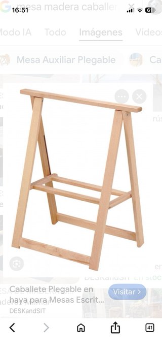 Mesa plegable 120x80cm . Tablon y caballetes.