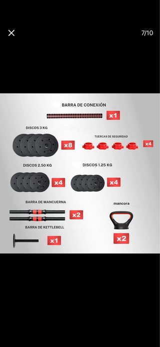 Set Mancuernas Ajustables hasta 40kg