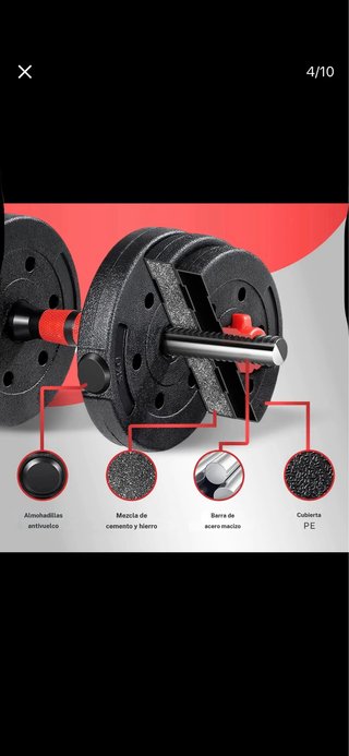 Set Mancuernas Ajustables hasta 40kg