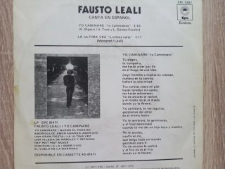 Single Fausto Leali - Yo Caminaré