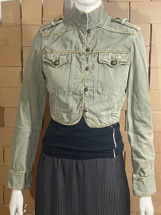 Chaqueta Zara Militar Corta S Y2k