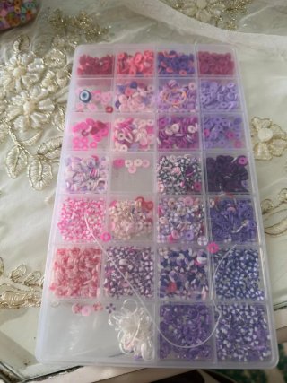 Lote gomas pulseras y abalorios
