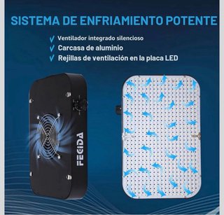 Lámpara LED FECiDA 130W Cultivo Plantas Interior