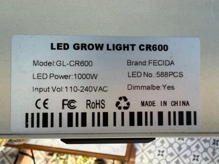 Lámpara LED FECiDA 130W Cultivo Plantas Interior