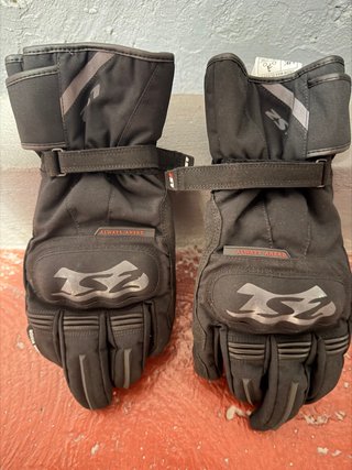 Guantes de moto LS2 negros y plateados talla xxl