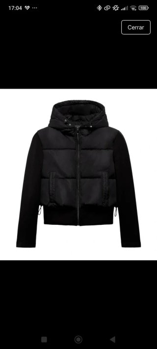 Cazadora acolchada Zara negra talla M