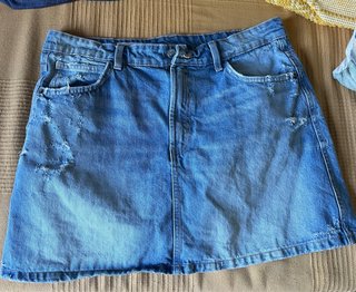 Minifalda vaquera Zara Talla XL