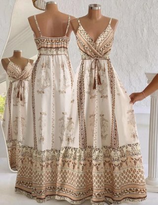 Vestido largo estampado boho