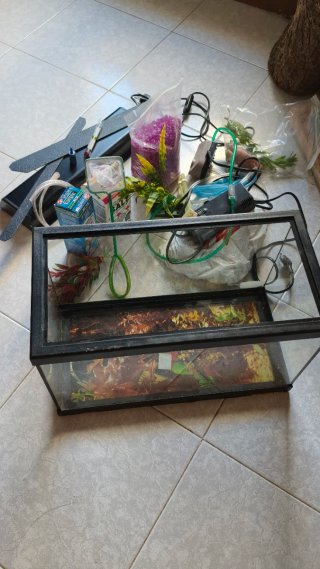 Acuario Fontana 20L Negro con luz