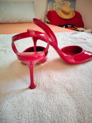 Zapatos Zara Slingback Rojos Charol