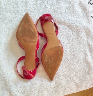 Zapatos Zara Slingback Rojos Charol