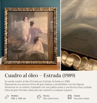 Cuadro al óleo firmado Estrada 1989