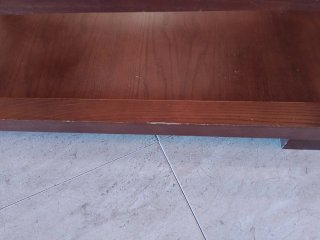 Mesa de centro elevable madera y cristal