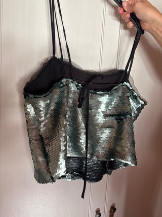 Top lentejuelas Mango Talla XS