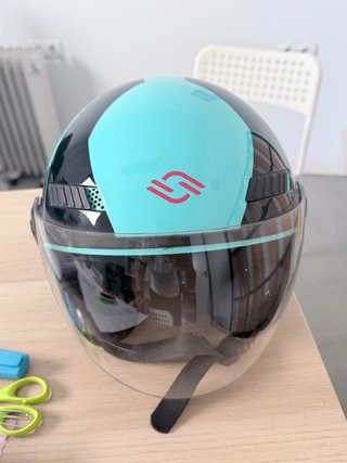Casco de moto SHIRO color turquesa. Talla S