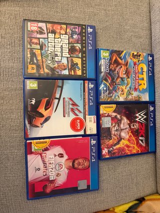 Pack 5 Juegos PS4: GTA V, Crash, WWE, FIFA, Projec