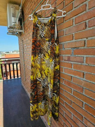 Vestido largo estampado