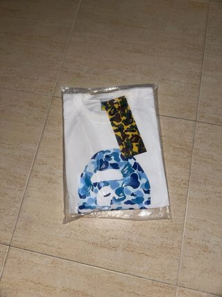 Camiseta BAPE A Bathing Ape Azul Talla M