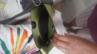 Bolso verde,marrón