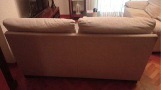 2 Sofas beige de tela
