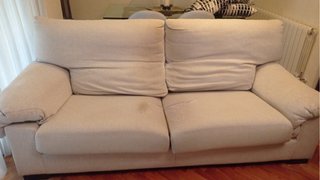 2 Sofas beige de tela